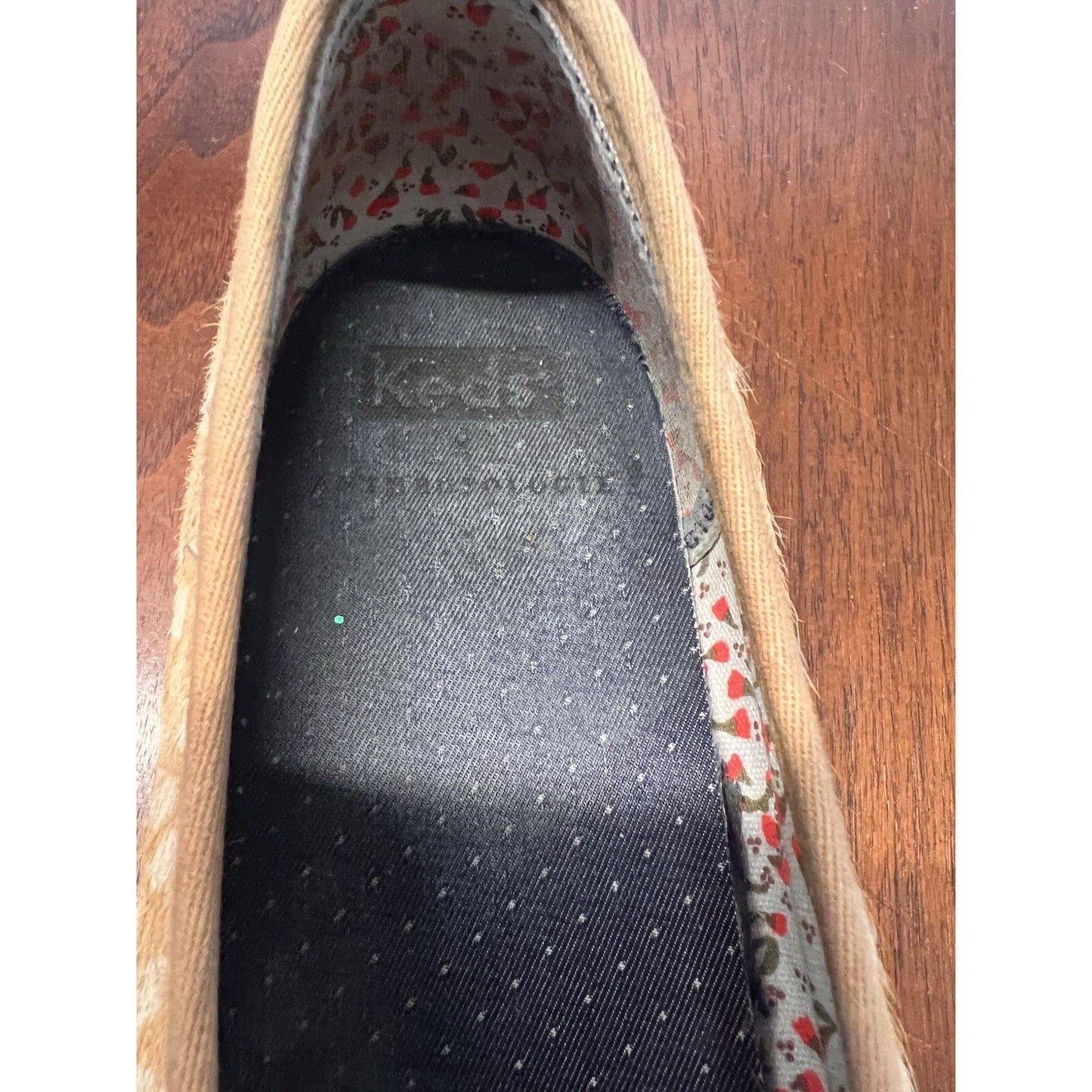 Keds Anthropologie Platform Leopard Print Calf Hair Slip-On Sneakers Women's 9