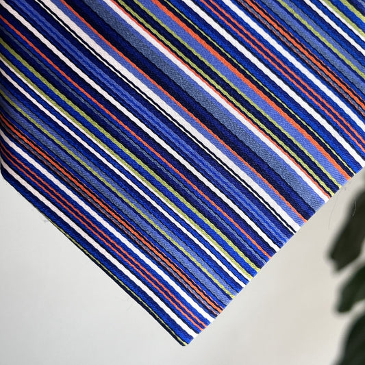Vintage Tommy Hilfiger Designer 100% Silk Rep Tie Colorful Stripes Classic Fun