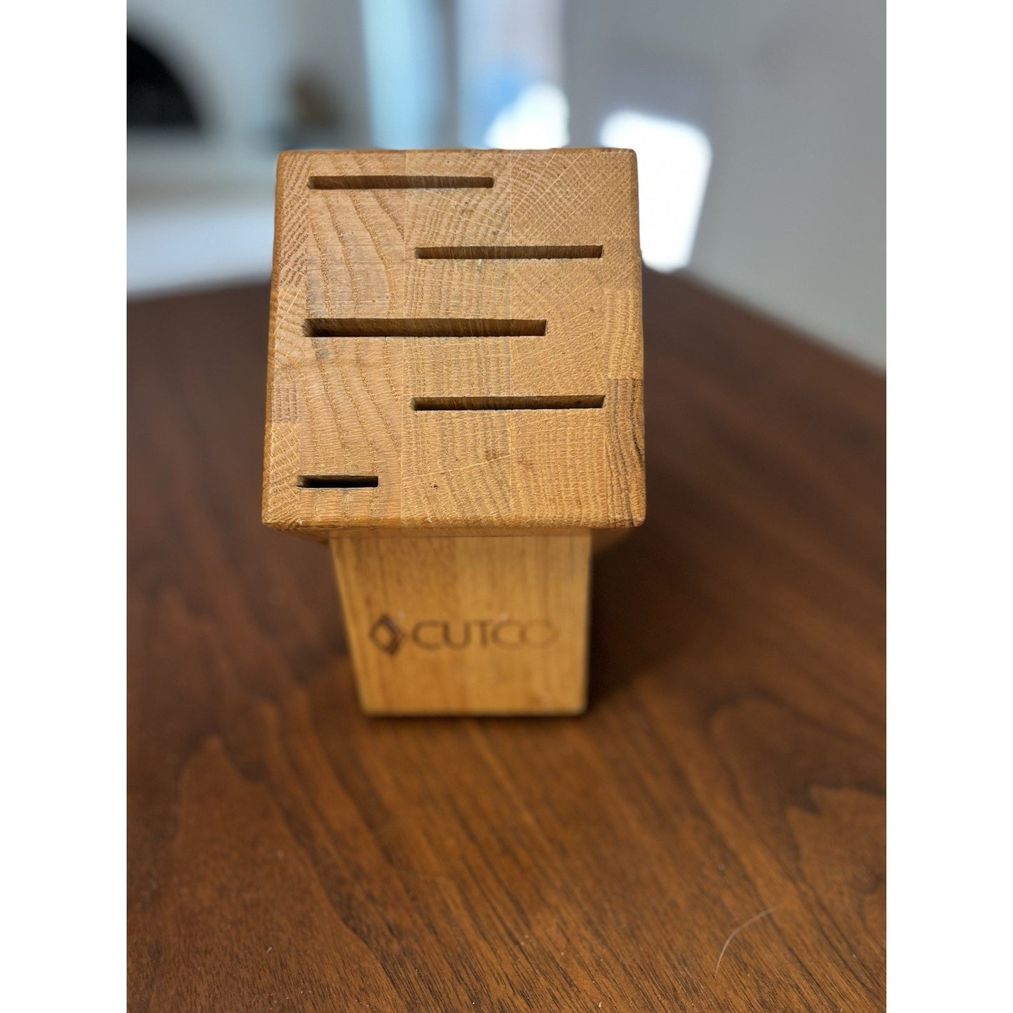 CUTCO Studio Set Knife Block # 1749 - 5 Slot Replacement Honey Oak Solid Wood