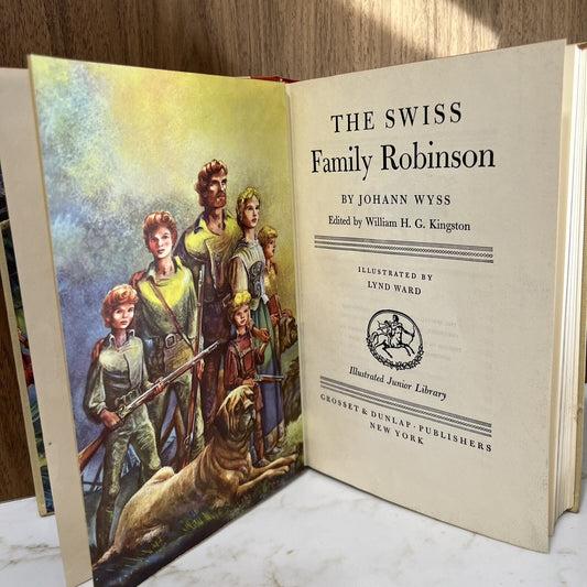 1949 Swiss Family Robinson by Johann Wyss Illustrated Boxed Slipcase Vintage