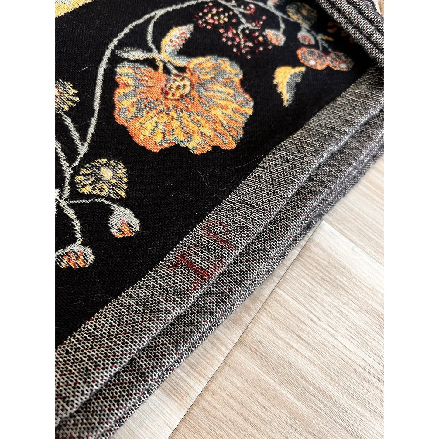 Soft Surroundings Oriana Tapestry Coverlet Cali King Goth Romantic Floral Black