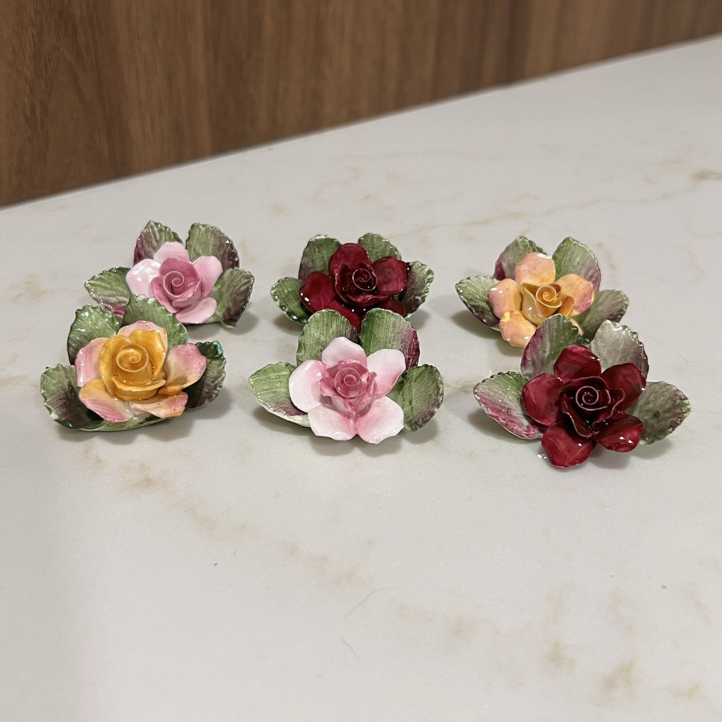 6 Royal Albert Old Country Roses Place Card Holder Placards Tea Party Romantic