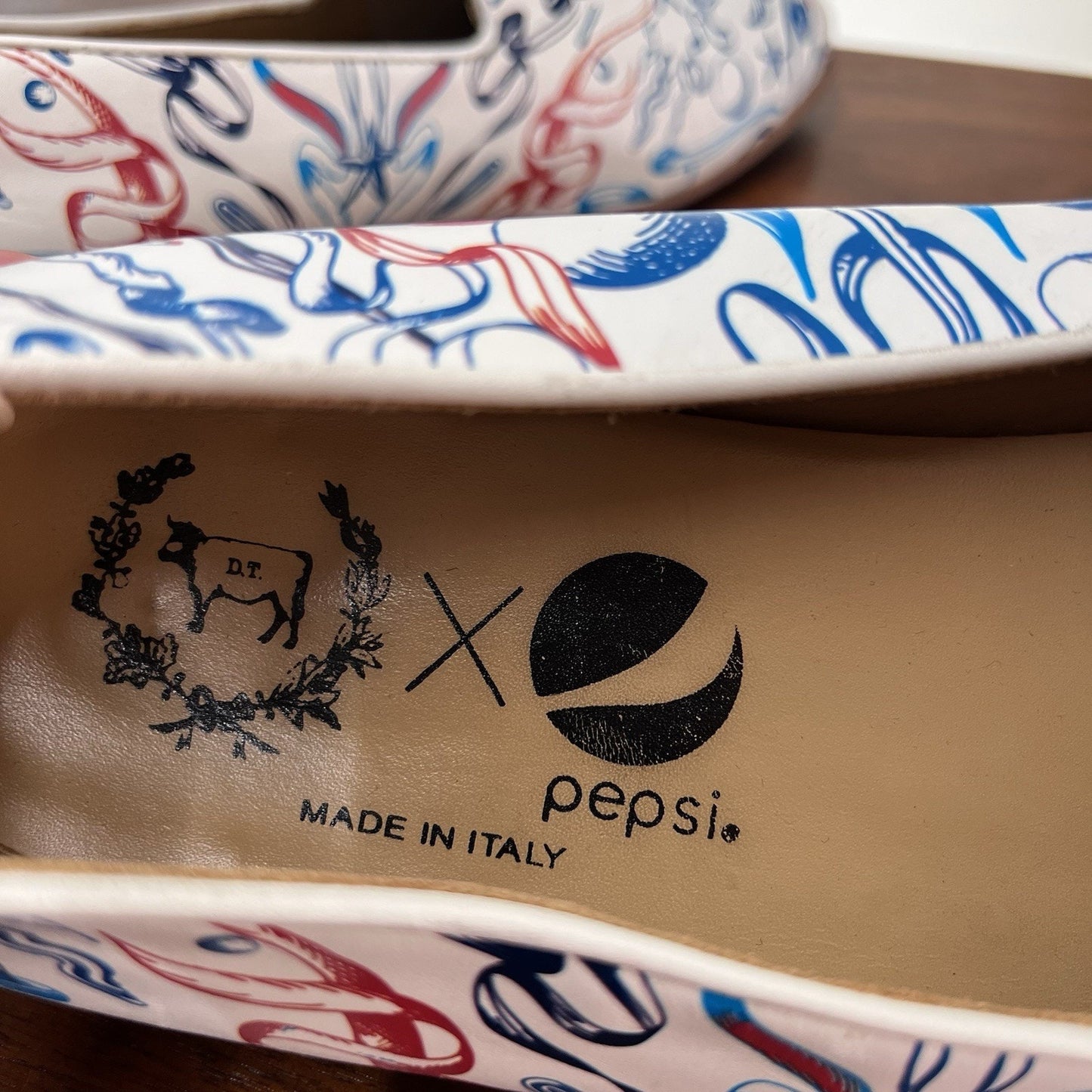 RARE Del Toro X Pepsi Sz 13 Loafer Limited Edition Italian Leather Pop Art
