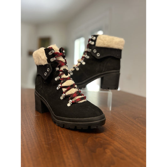 Jellypop Mission Hiker Boots Sz 10 M Sherpa Lined Warm Winter Boots Black Red