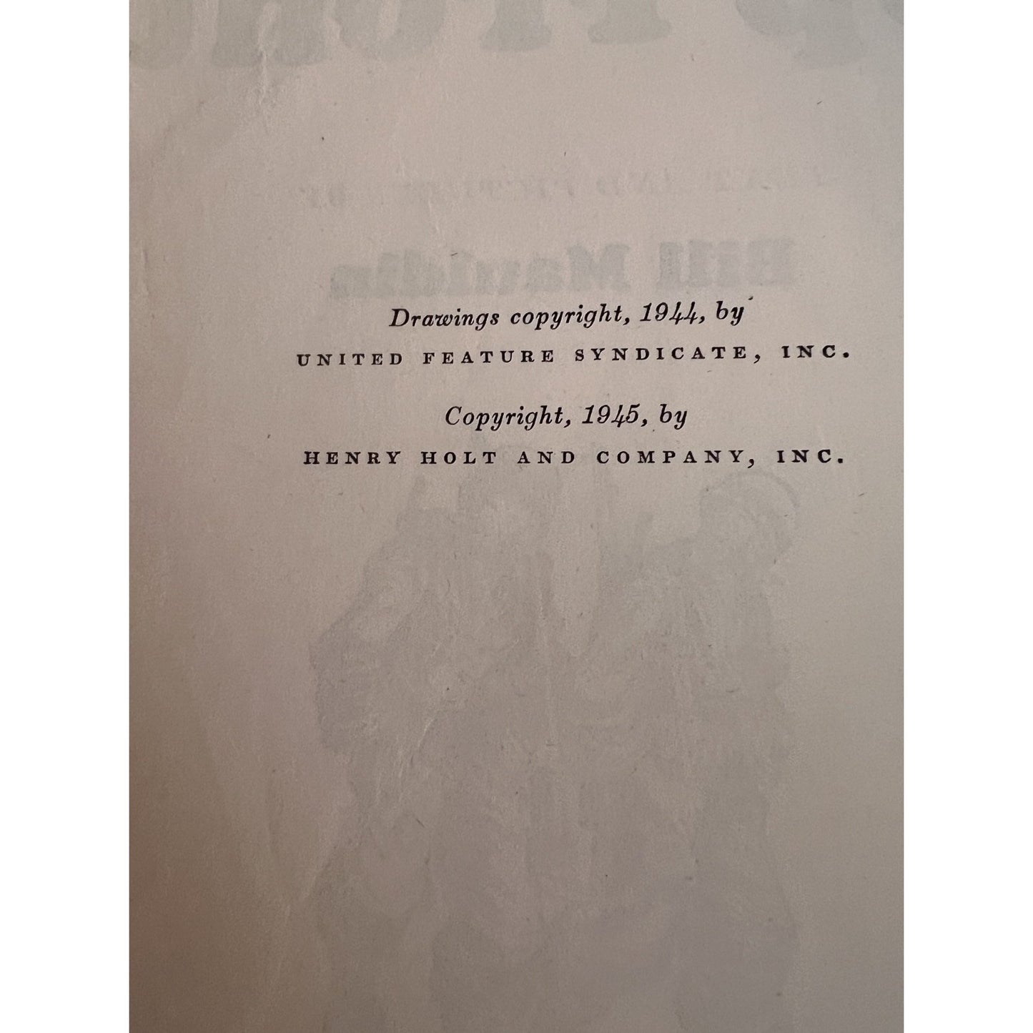 Vintage Up Front by Bill Mauldin Pre-Publication First Edition 1945, Illustrated