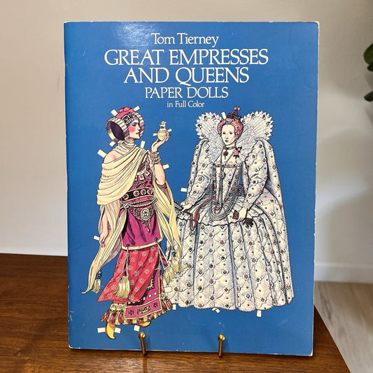 Tom Tierney 1982 Great Empresses & Queens Paper Dolls Book Uncut Vintage Fashion