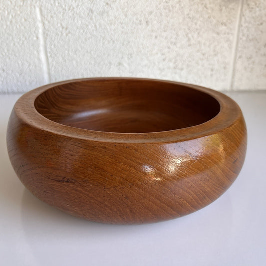 10” Vintage Teakwood Serving Salad Bowl Mid Century Modern Thailand MCM