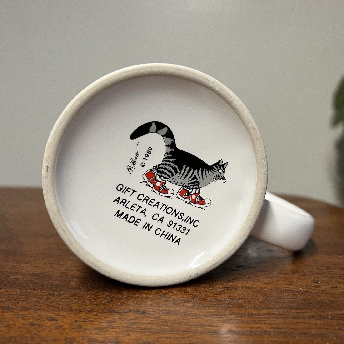 Vintage B. Kliban Tourist Cat Mug 1989 Lolo Beer Beach Surf Retro Novelty Dad