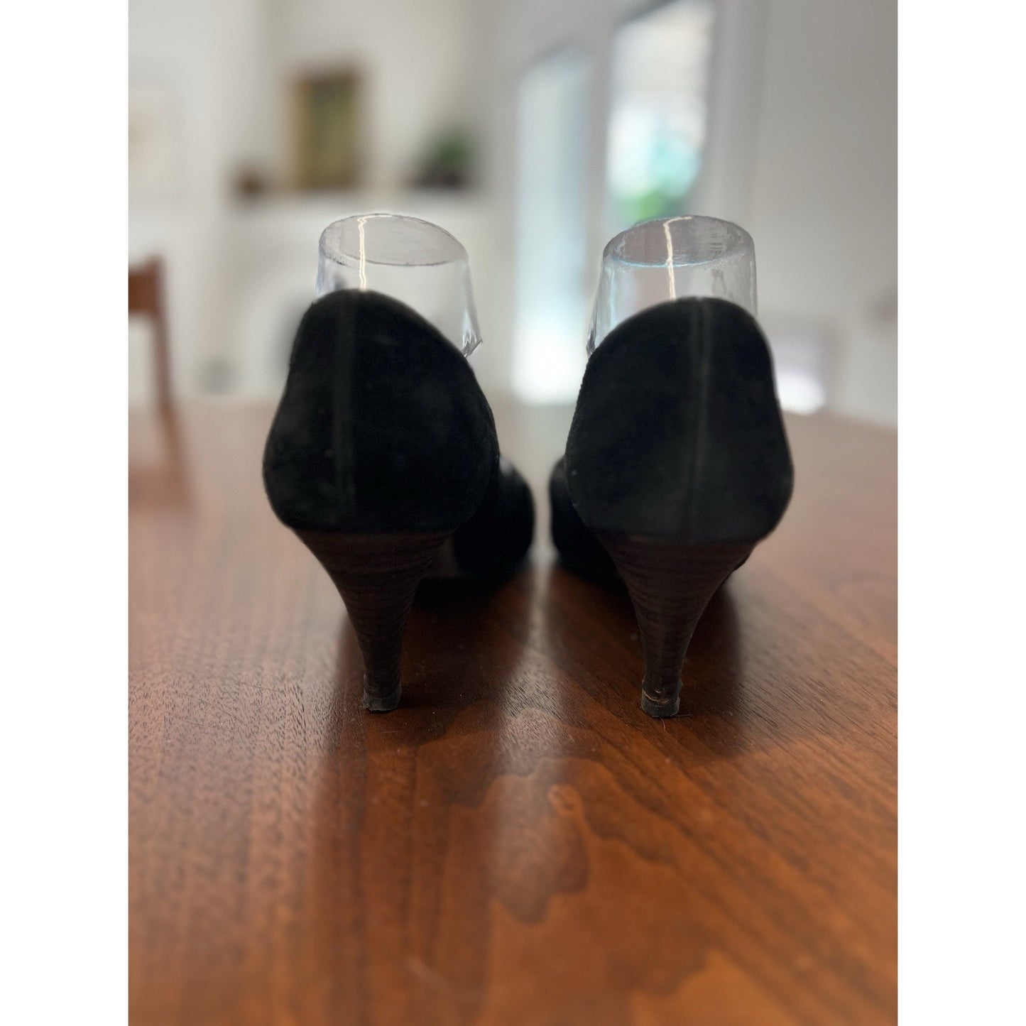 Paul Green Heels Pointed Toe Pump Black Suede Women’s Size Sz 6.5