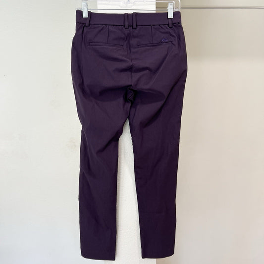 KJUS Ikala 7/8 Treggings 36/Small Slim Pant Golf Purple Stretch Belt Loops Ankle