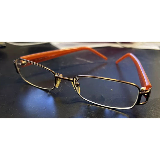 FENDI F941R 212 Italy Brown/Orange Designer Eyeglasses Frame 50-17-135