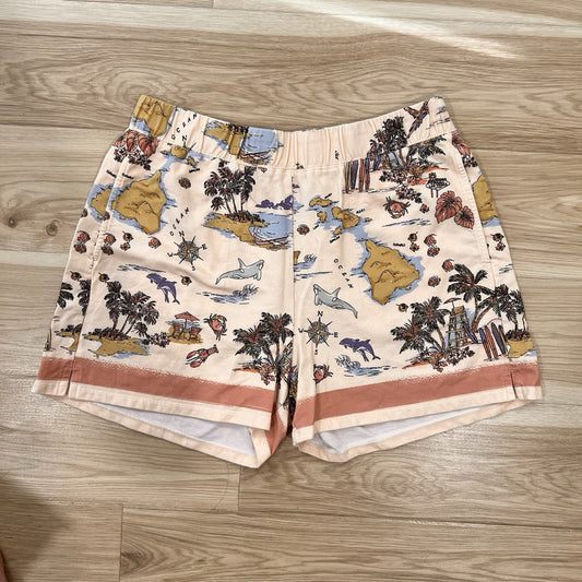 Johnny Was Surfer Easy Shorts (L) Lounge Relaxed Beach Resort Coastal Hawaiian