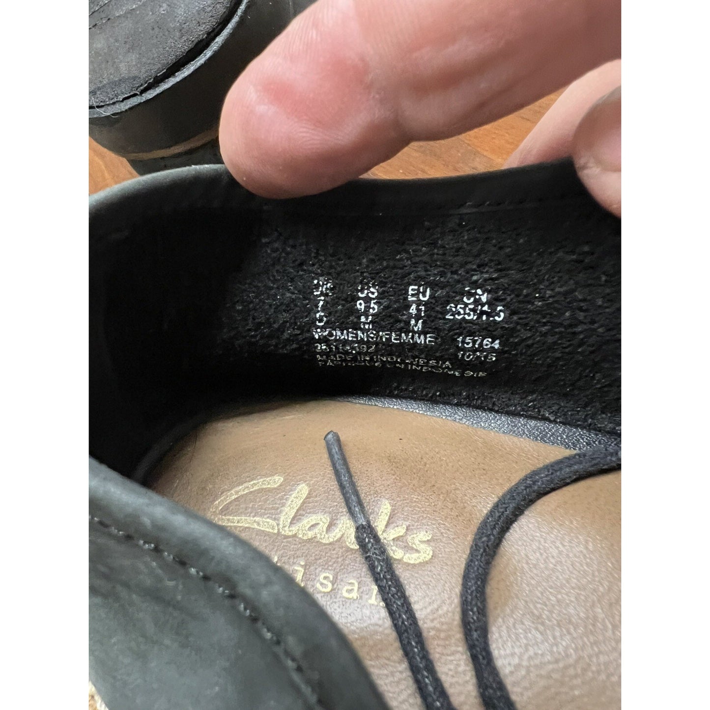Clarks Mens Black Oxfords Lace Ups Casual Shoes SZ 9.5
