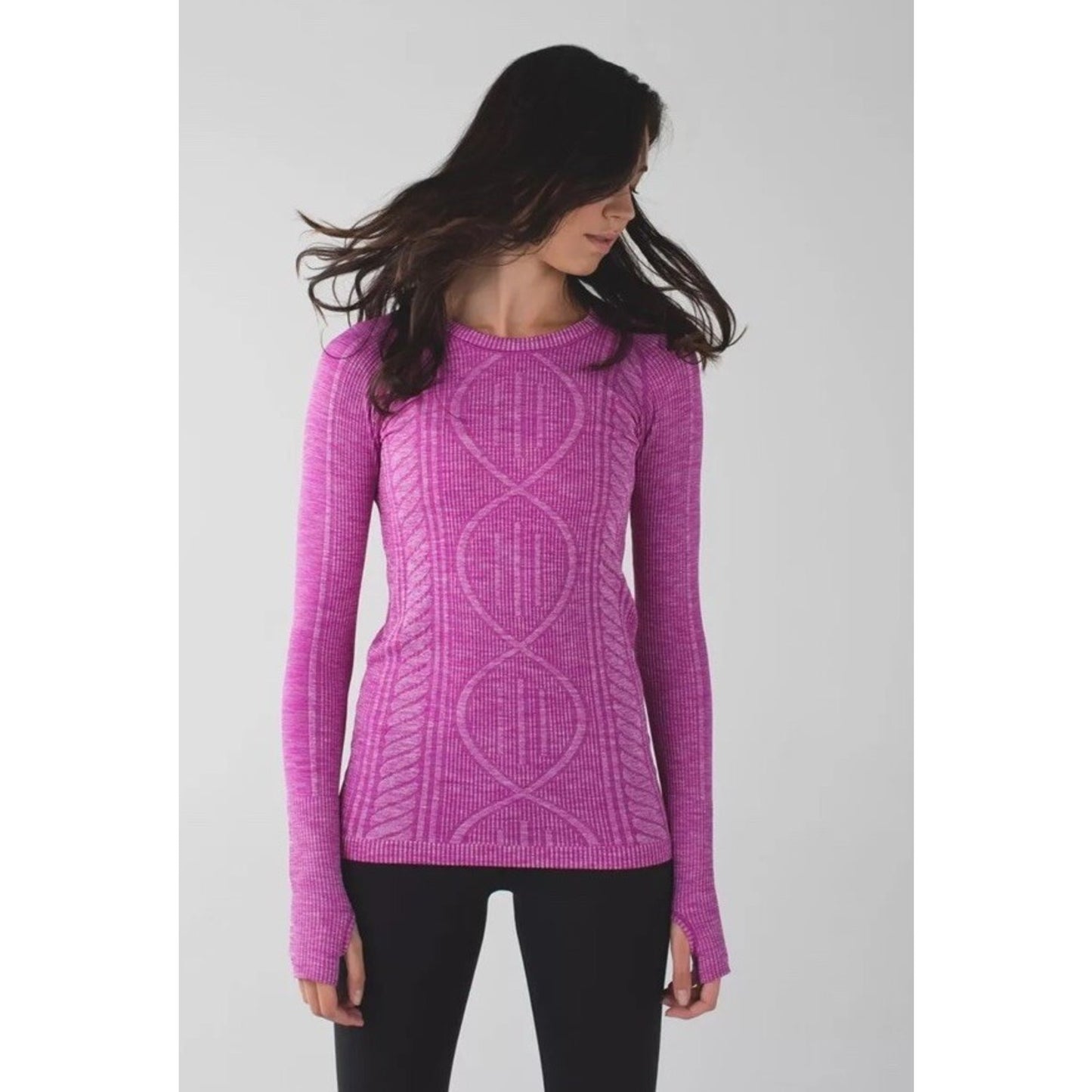Sz 6/S Lululemon Rest Less Long Sleeve Pullover Shirt Running Yoga Thumbholes