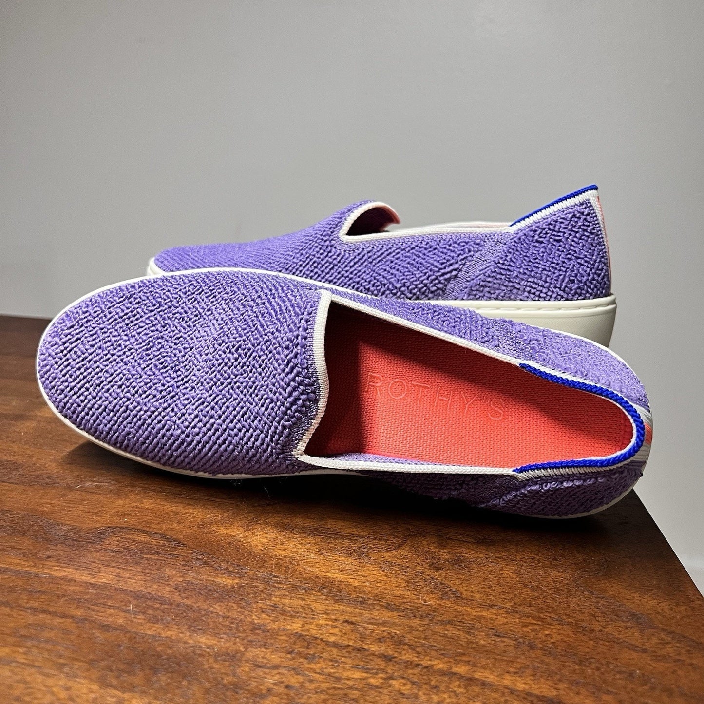 Rothy’s Terry Sneaker 7.5 Amethyst Purple Slip On Womens 38 EU