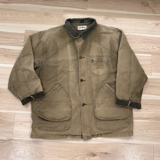 3X Vintage 70s L.L. Bean Canvas Chore Jacket Corduroy Barn Field Duck Heritage