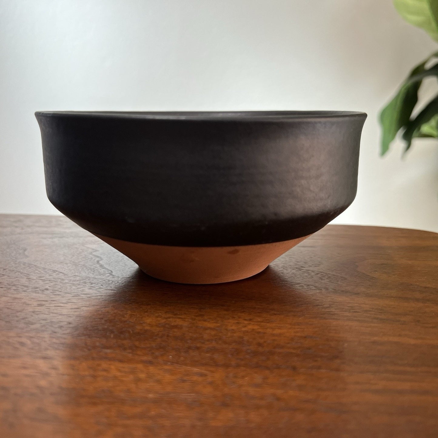 CB2 Dolce Black Terra Cotta Semi-Matte Bowl Crate Barrel Modern Minimalist