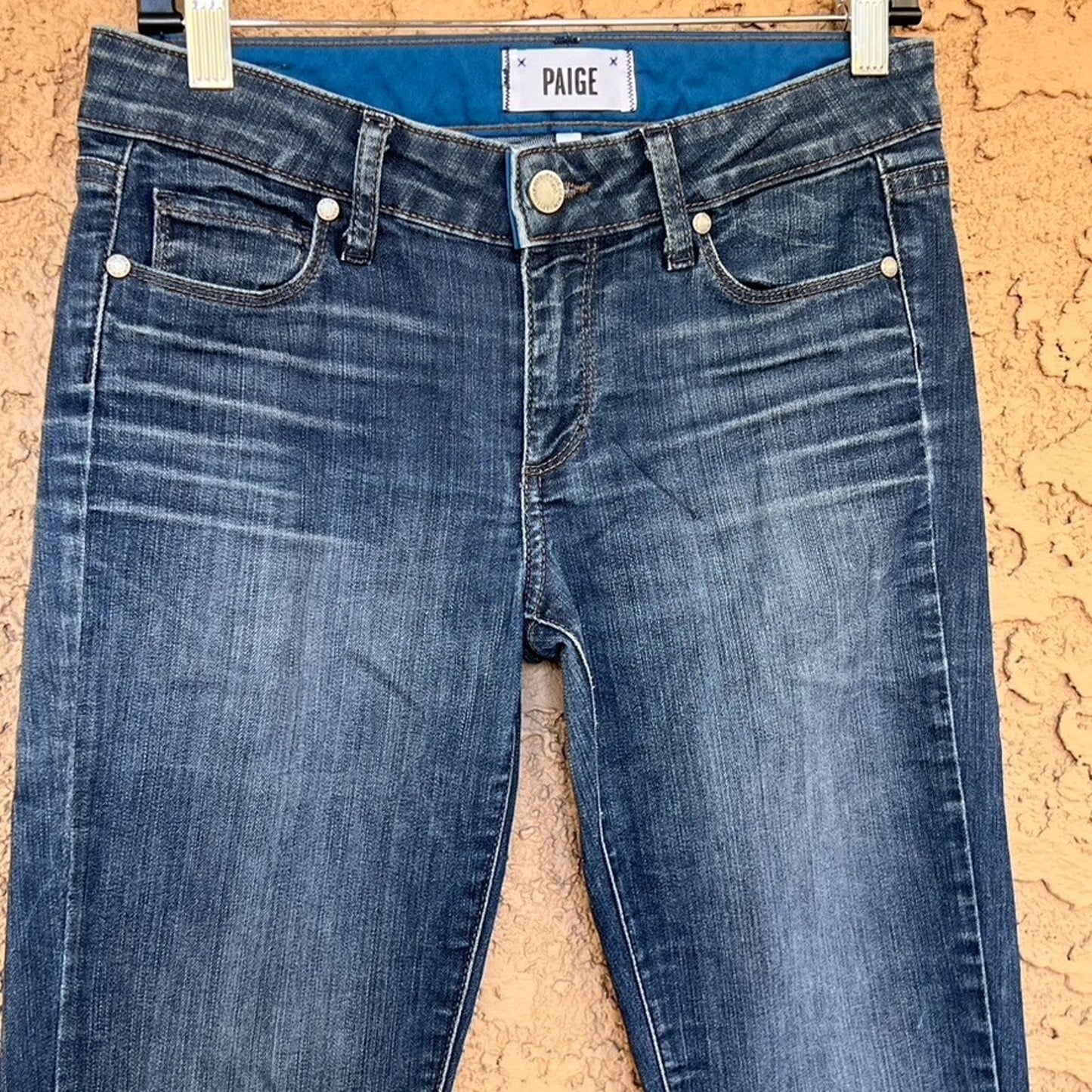 Paige "Jenna" Skyline Skinny Jeans Size 27 Dark Wash Denim Stretch Ankle