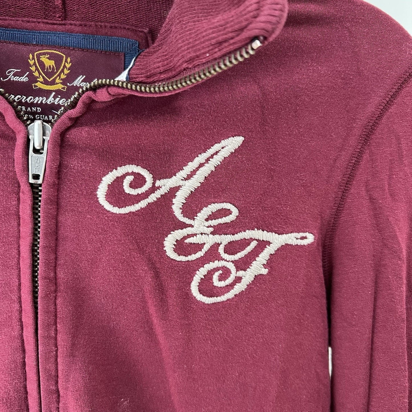 Y2K Abercrombie & Fitch Track Jacket Women (M) Mall-core Campus Preppy McBling