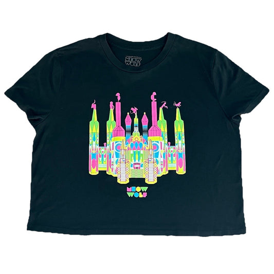 RARE Meow Wolf (M) Convergence Station Womens Crop Top Tshirt Cathedral Denver