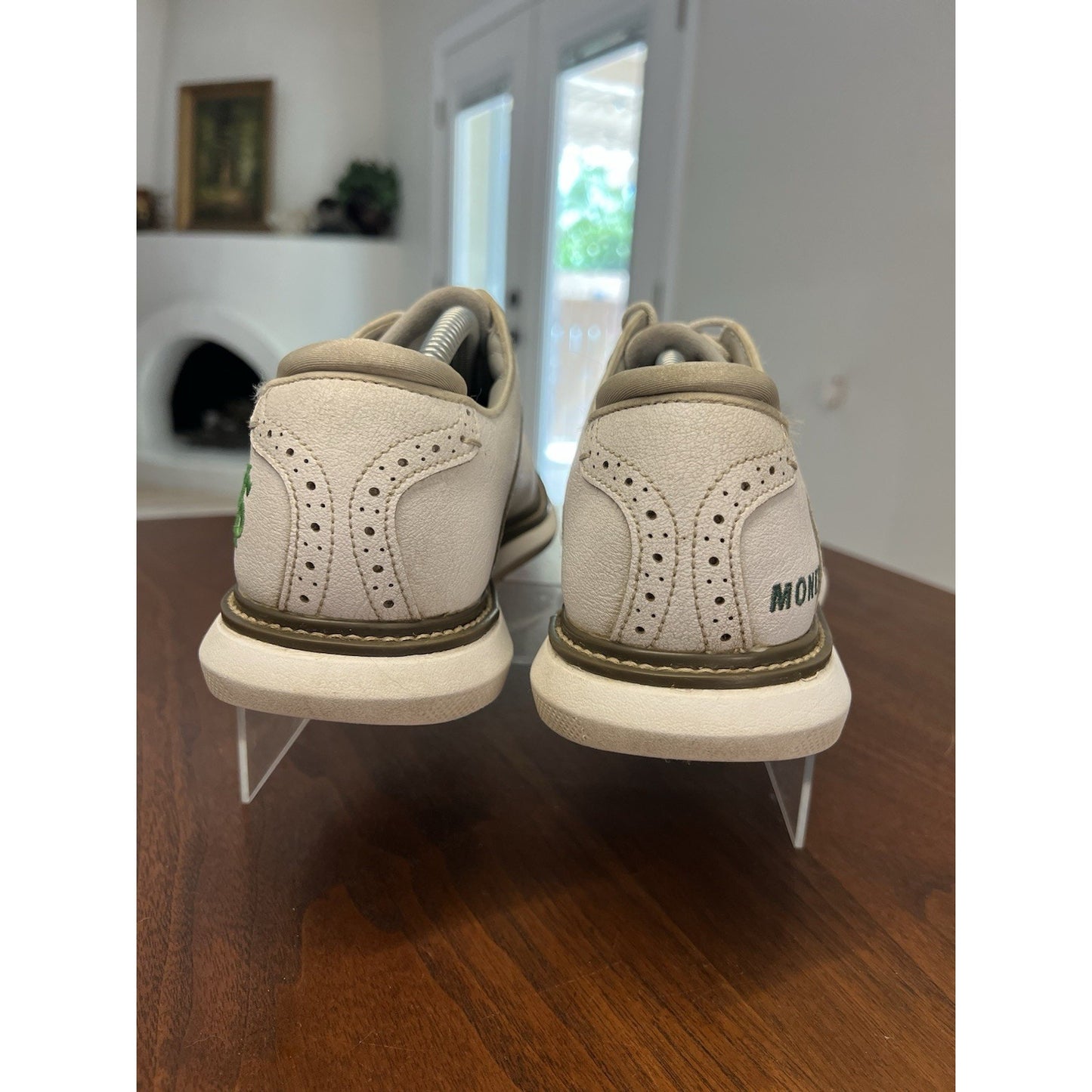 Footjoy Myjoys Traditions Series Golf Shoes Solid White Custom 7 Wide “Money”