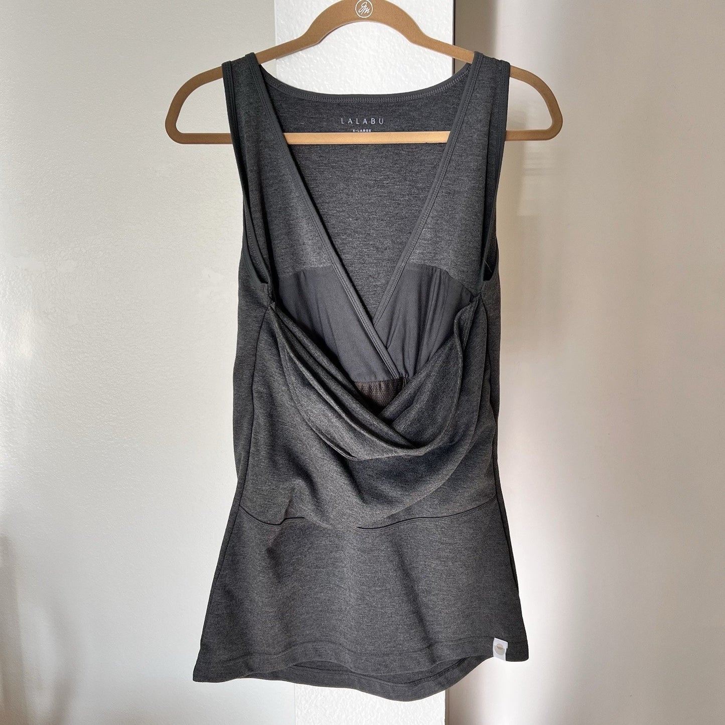 XL Lalabu Soothe Shirt Baby Carrier Tank Top Grey Nursing Newborn - 15 Lb Pouch