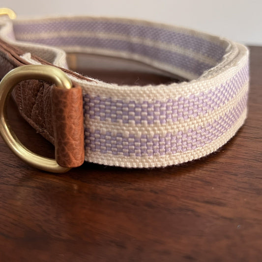 NWT Top Paw 4’ Short Purple White Faux Leather Linen Unisex Dog Leash