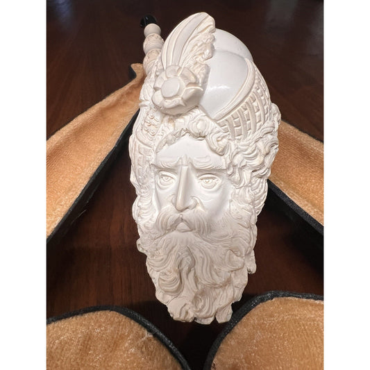 Vintage 15 in “Sultan” Meerschaum Handmade Artisan Estate Pipe w/ Case