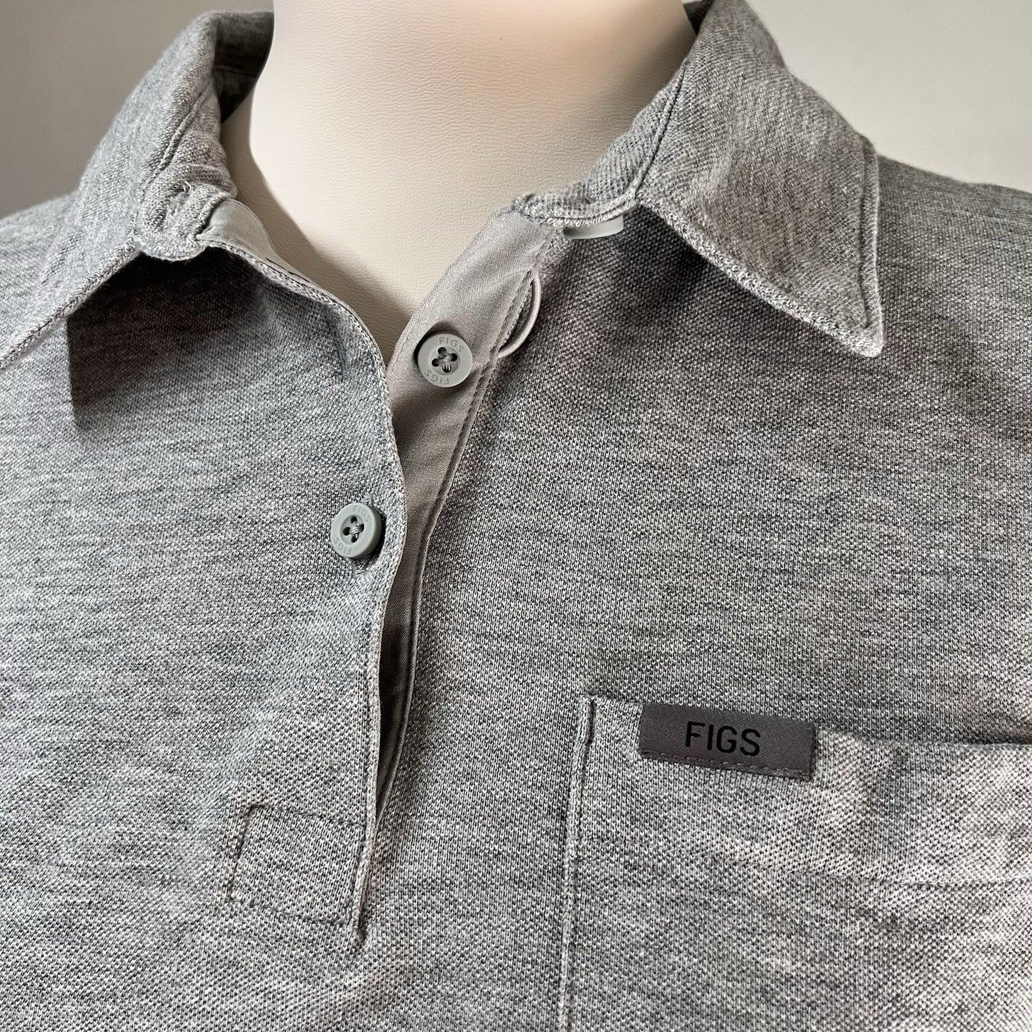 FIGS Pro Women’s Gray Size L 1 Pocket Polo # w22ww1004