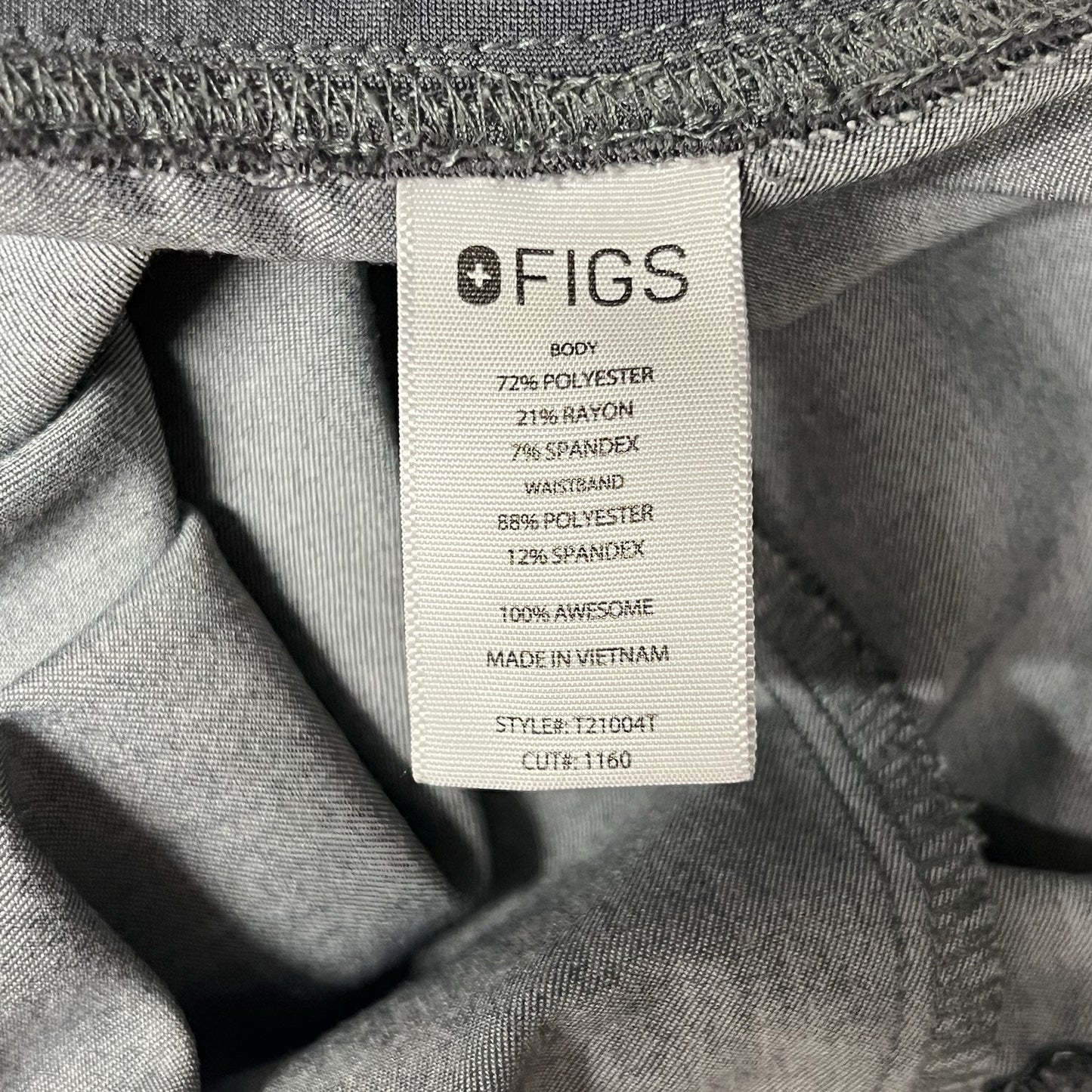 Figs Kade Cargo L/T Scrub Pants T21004T Graphite Grey 36” Tall Womens Bottom