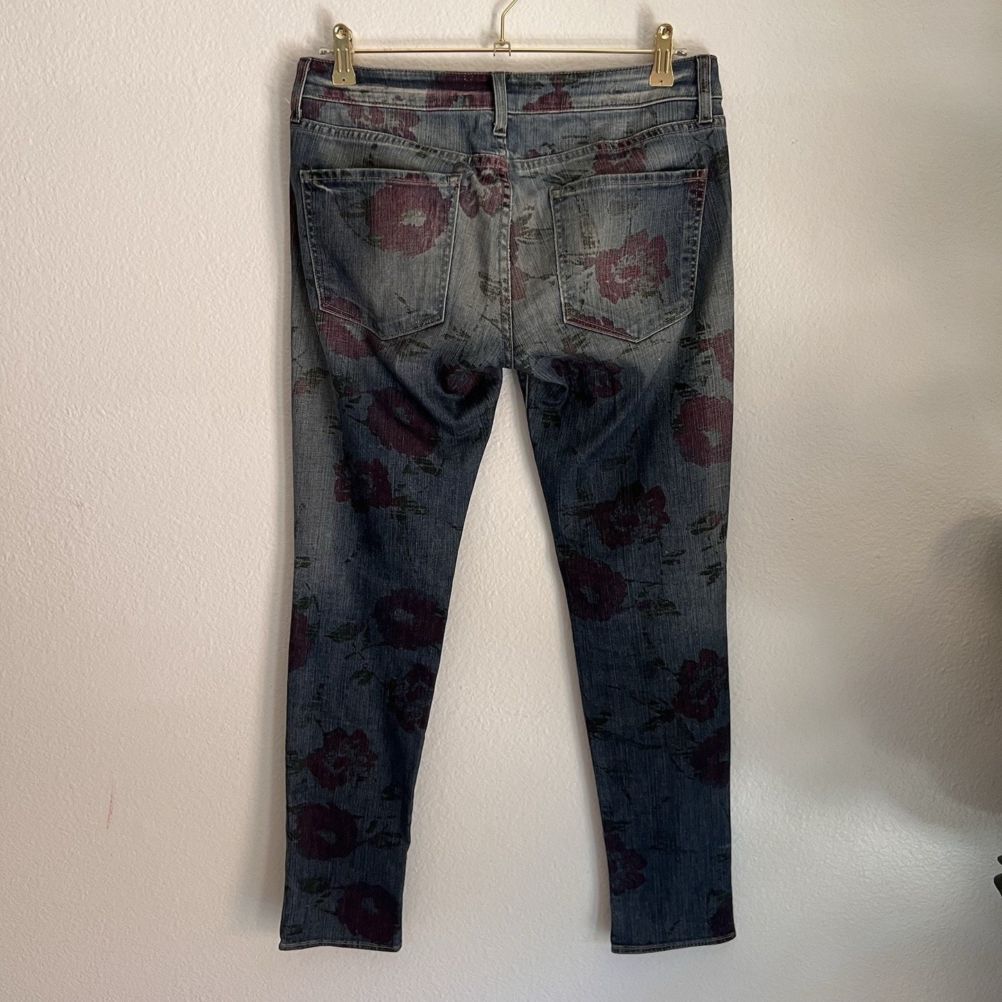 People's Liberation (31) Jeans Floral Distressed Fading Stretch Denim Country