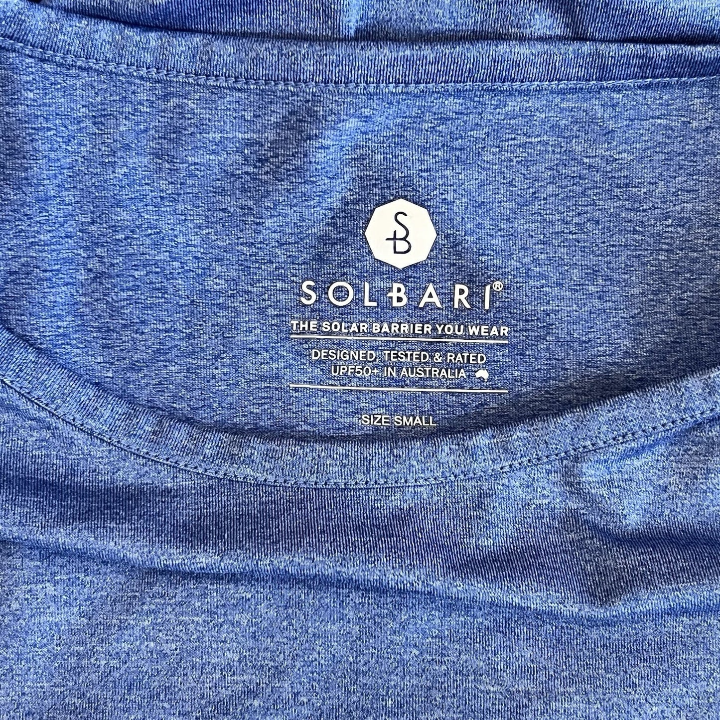 SOLBARI Women’s Long Sleeve (S) Sun Shirt Thumbholes Blue UPF 50+ Lightweight
