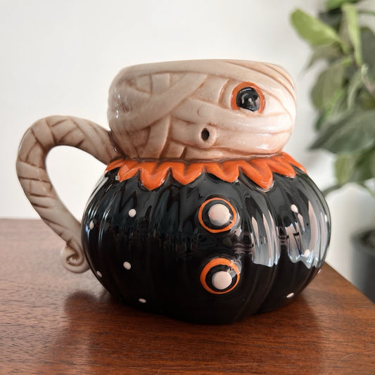 Johanna Parker Halloween Mummy Mug Retro Vintage Kitsch Carnival Cottage Peeps