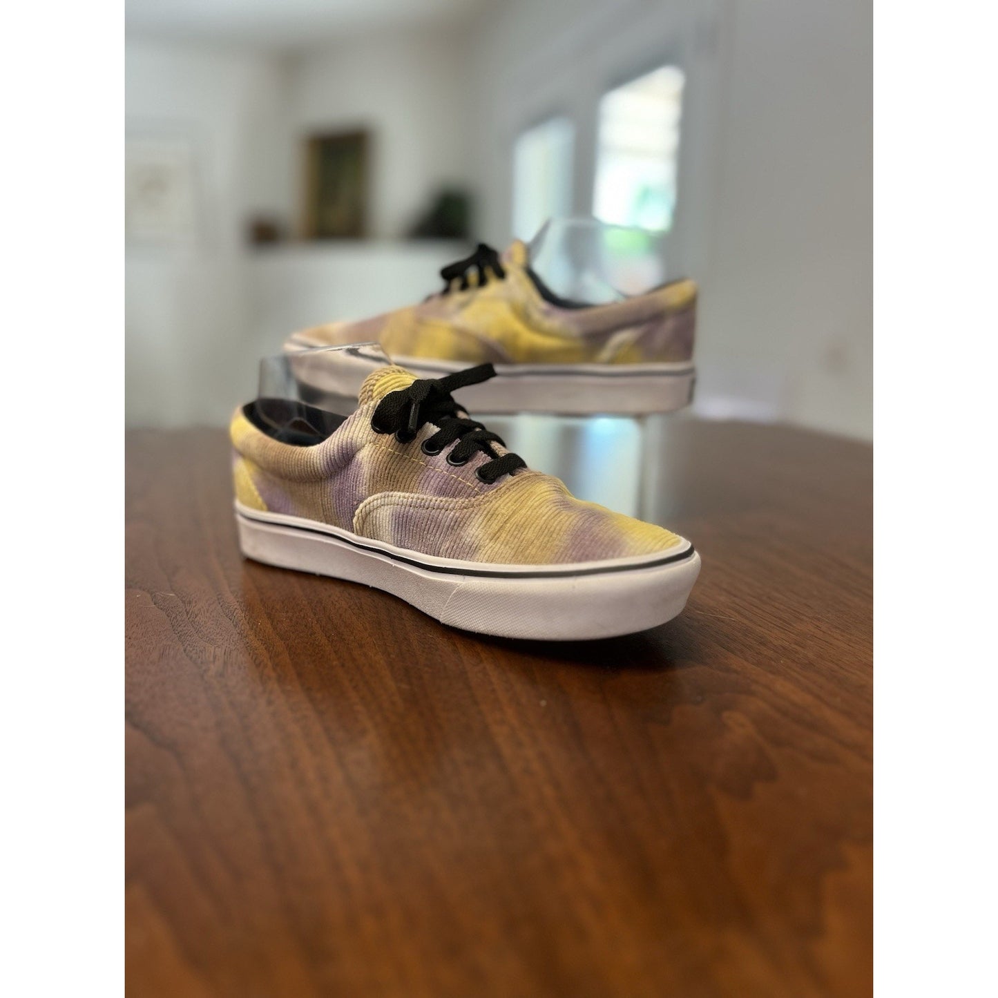 Vans ComfyCush Era Blotched Purple Yellow Corduroy Tie Dye VN0A3WM92QD Size 6.5
