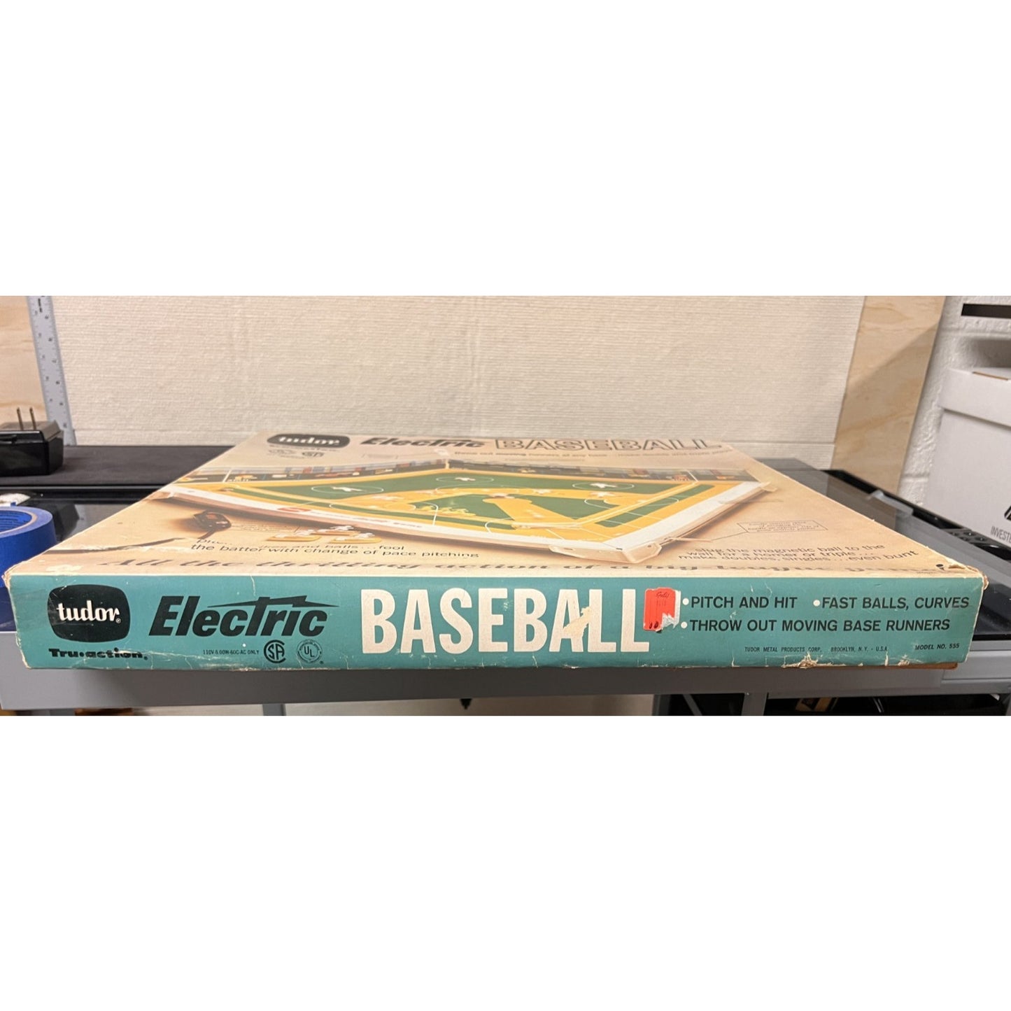 Vintage 1960's Tudor Tru-Action Electric Baseball Game Model No. 555