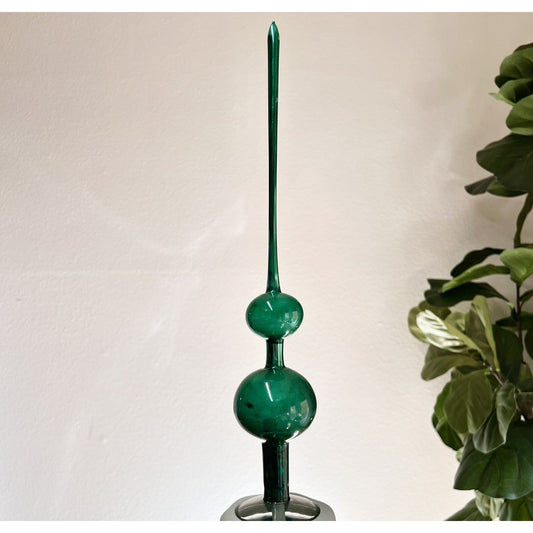 Vintage 1950s Shiny Brite 15” Spire Handblown Glass Tree Topper Original Box