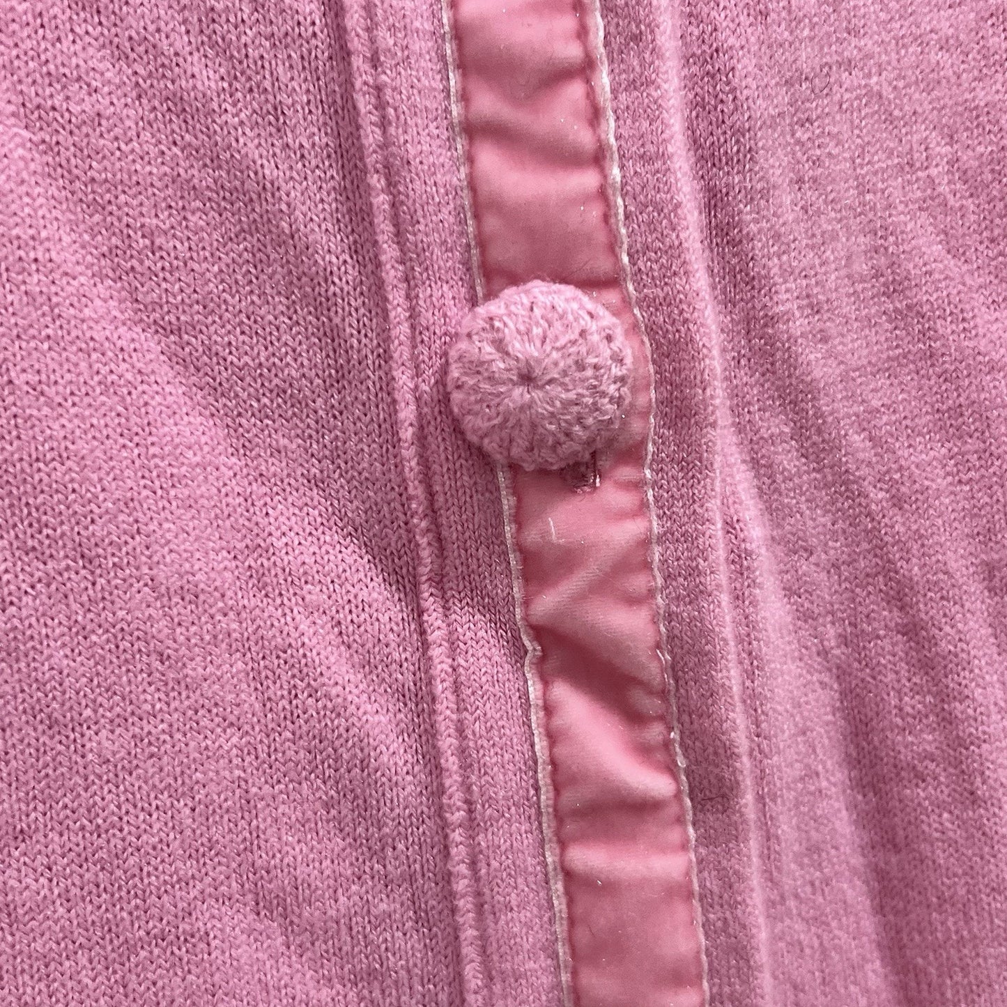 Vintage Vision Cardigan 2X Pink Bow Ribbon Crochet Coquette Grandma Soft Girl