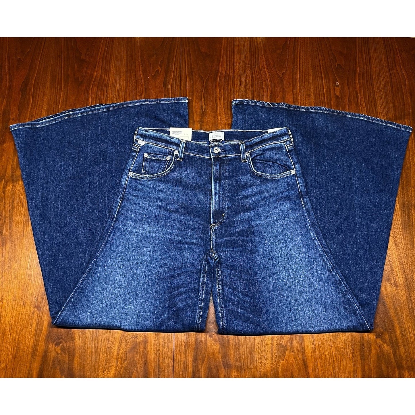 Citizens Of Humanity Amari Ultra Flare Jean (31) 90s Wide Leg Dark Wash Regatta