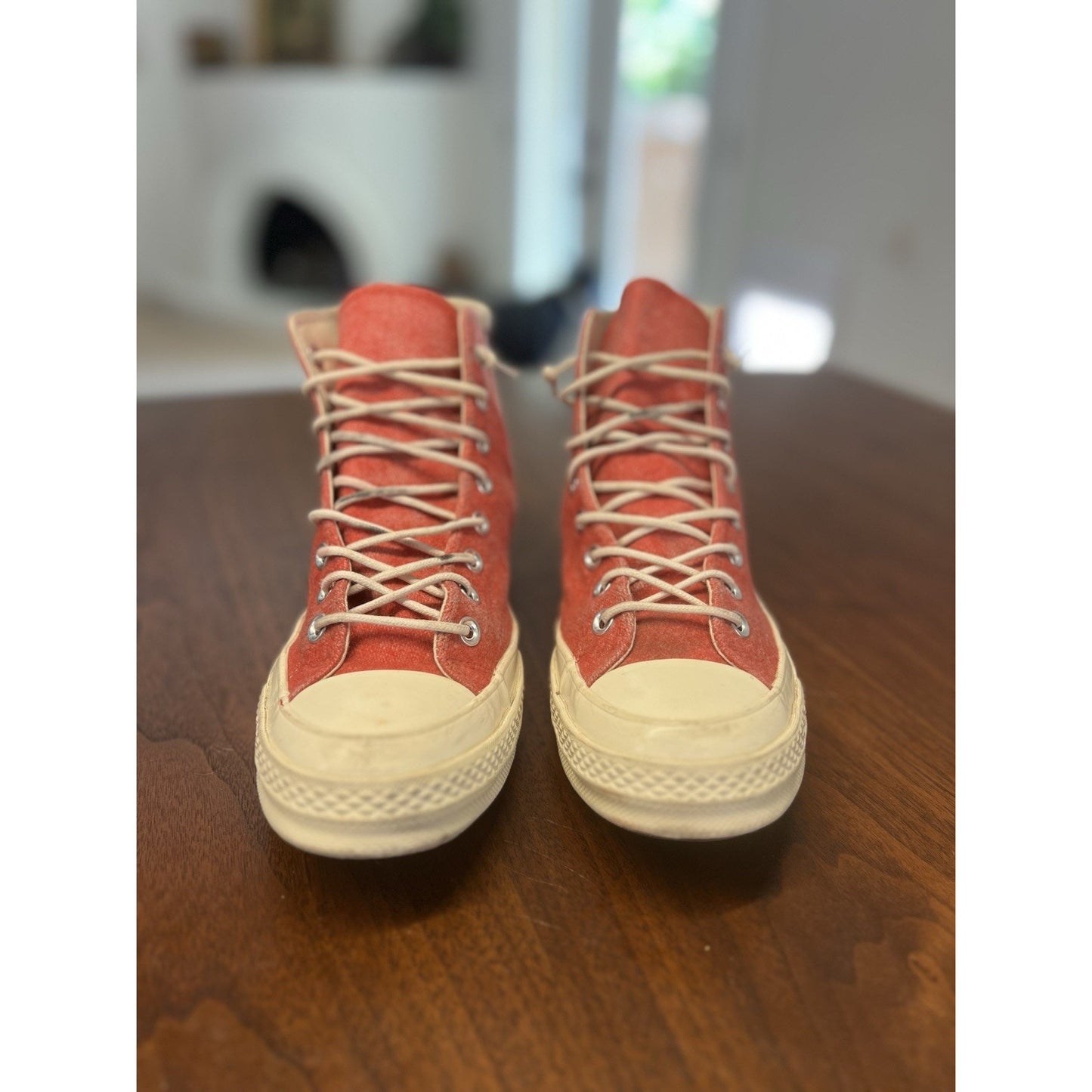 Converse Chuck 70 Hi Sedona Red Pink Retro Stripe Sneaker 163367C Mens 7.5