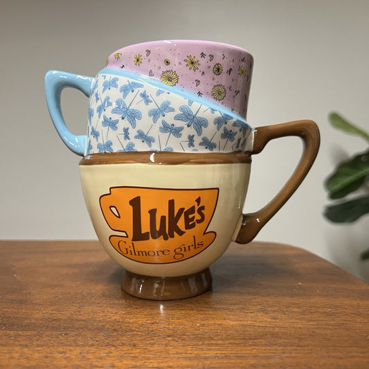 NEW Gilmore Girls Stacked Mug Luke’s Diner Tiered Ceramic Coffee Stars Hollow