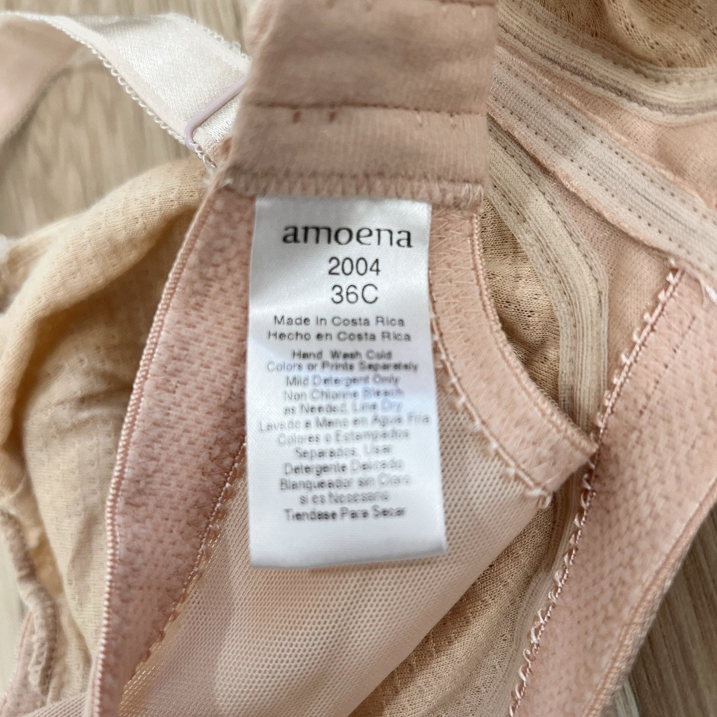 Amoena Rita 36C Mastectomy Pocket Bra Soft Cup 2004 Nude Post Surgery Wireless