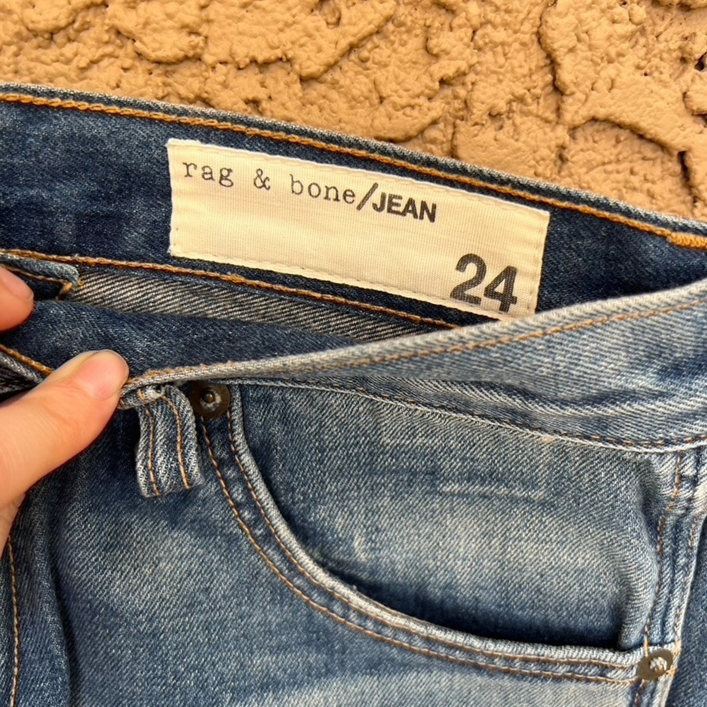 $175 Rag n Bone "Segrin" (Sz 24) Cuffed Denim Short Devon REVOLVE High Rise