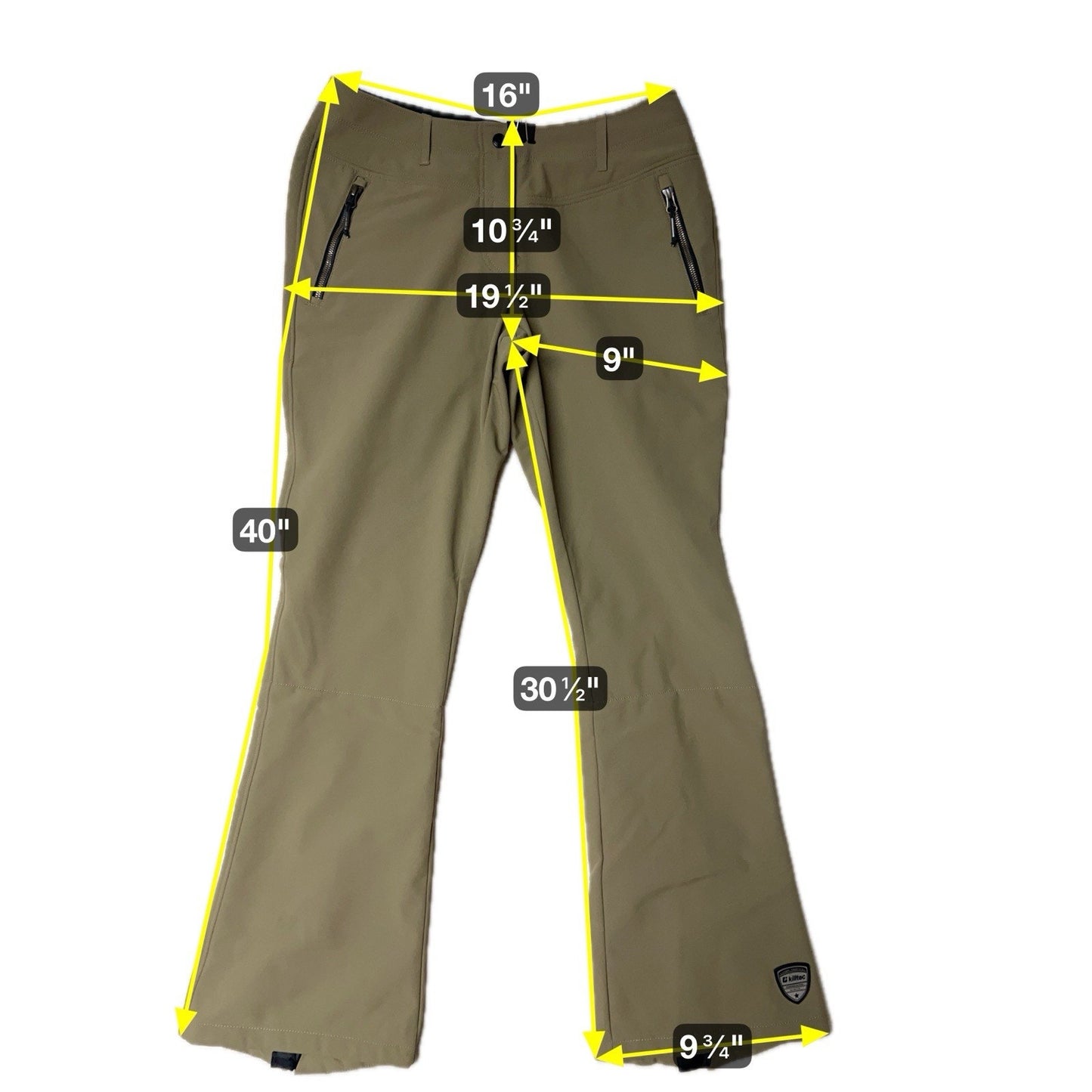 Killtec Jilli Ski Pant Women’s 10 Khaki Snowboarding Snow No. 929 439