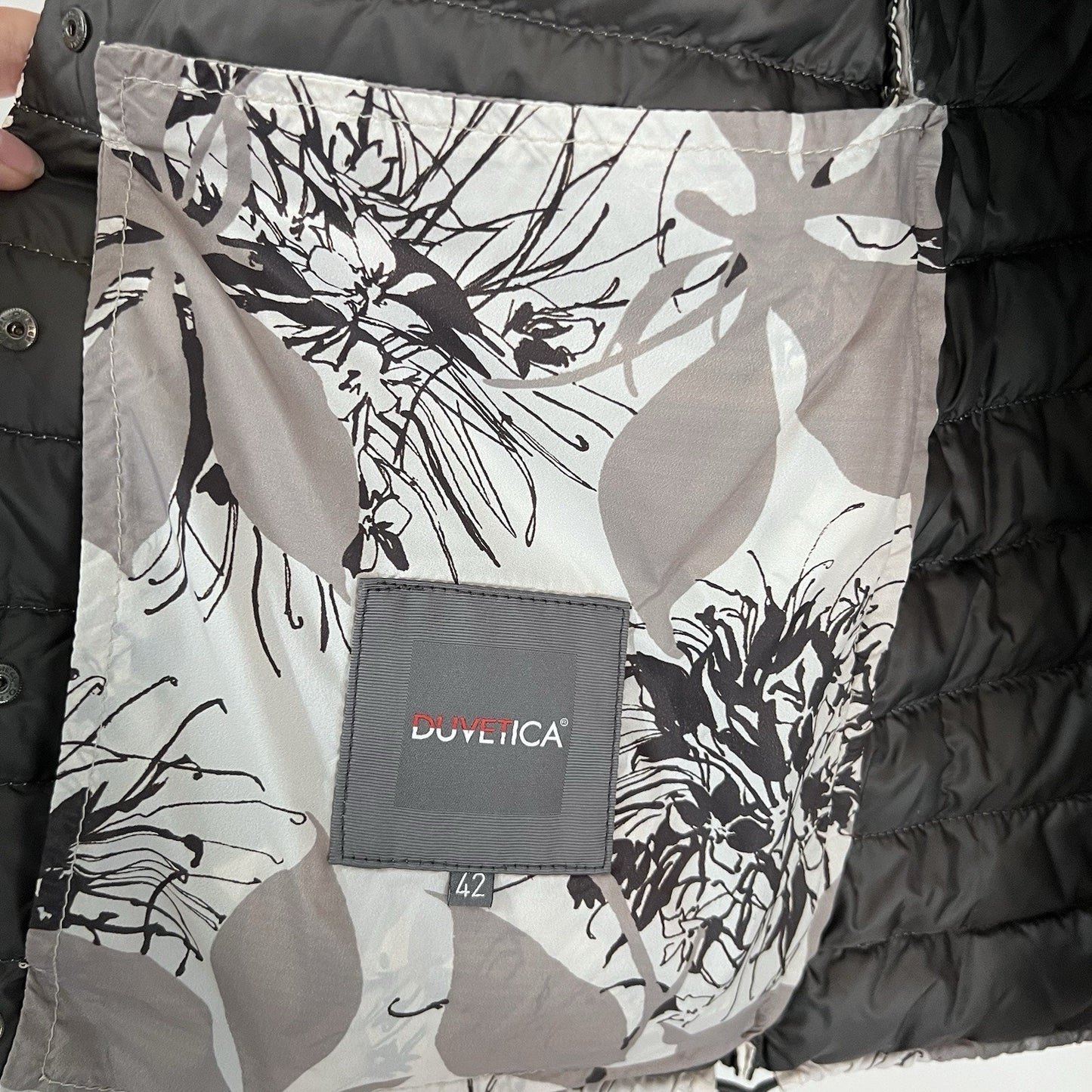 RARE Duvetica Half Short Sleeve Floral Goose Down Vest Puffer Designer Luxury