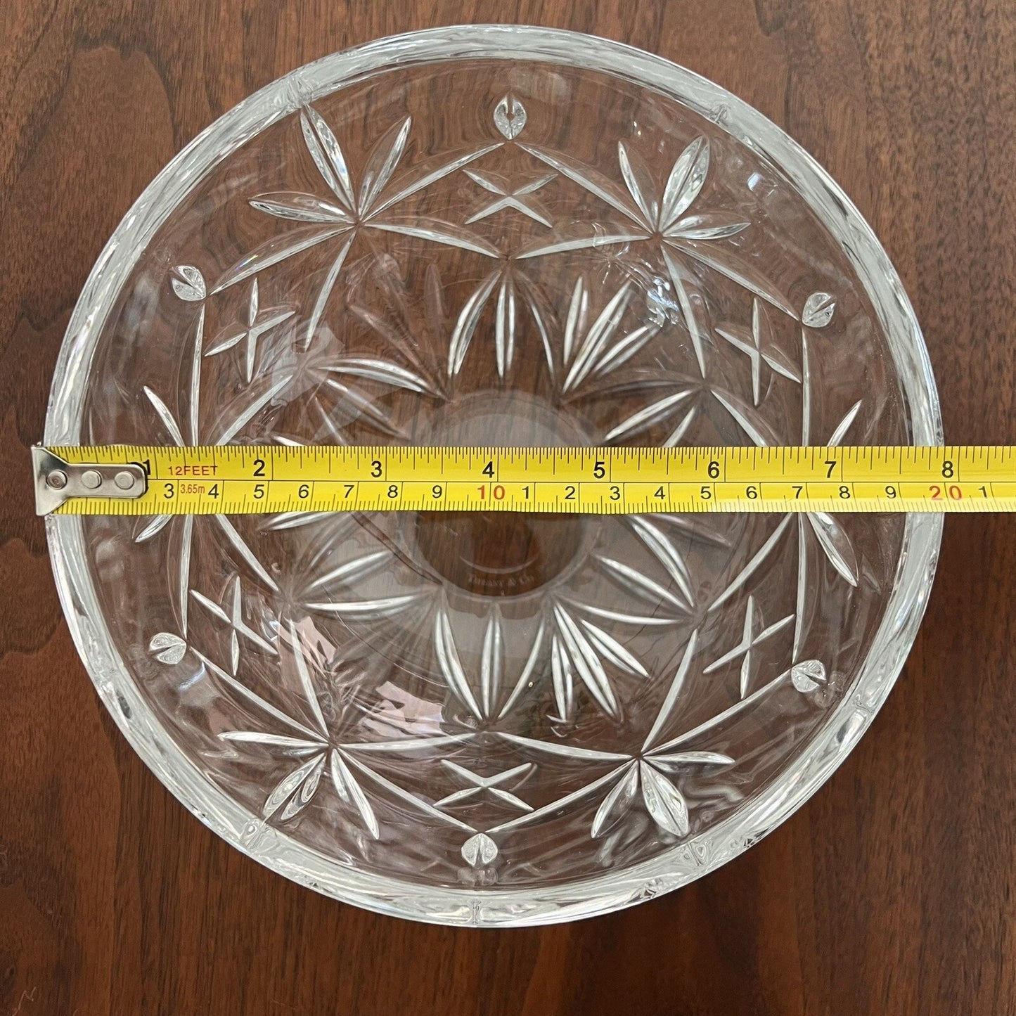 Tiffany & Co. Crystal Glass Serving Bowl Designed Exclusively for Enterprise 8”