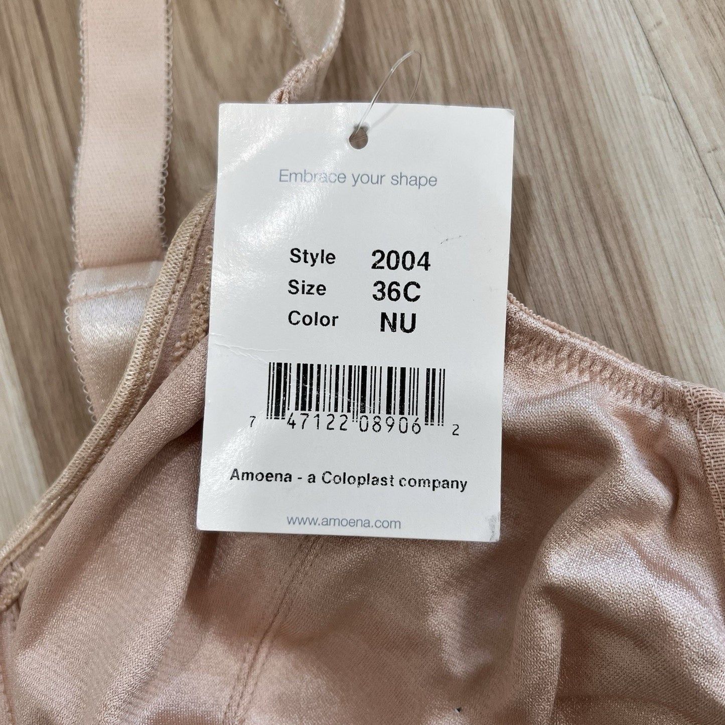 Amoena Rita 36C Mastectomy Pocket Bra Soft Cup 2004 Nude Post Surgery Wireless