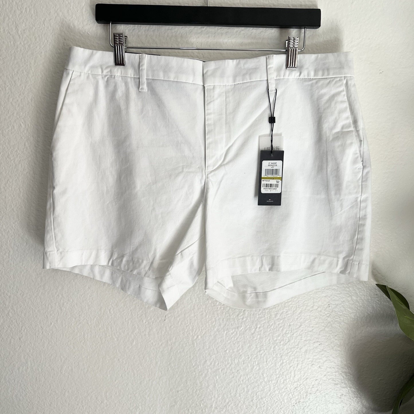 NWT Tommy Hilfiger (14) White Hollywood Chino Shorts 5" Stretch Classic Preppy