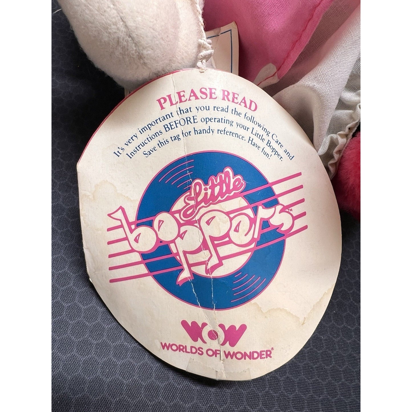 Vintage 1987 Disney Minnie Mouse plush toy the "Little Boppers" Worlds Of Wonder