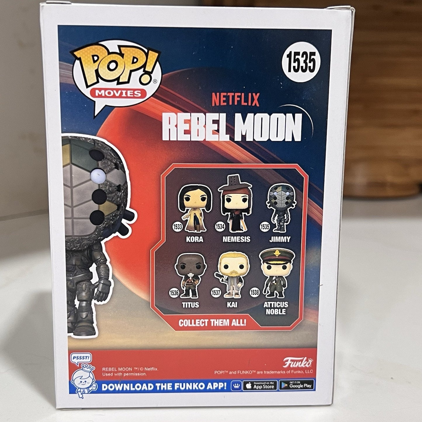 Funko POP! Movies Rebel Moon Jimmy #1535 Netflix NISB New Unopened
