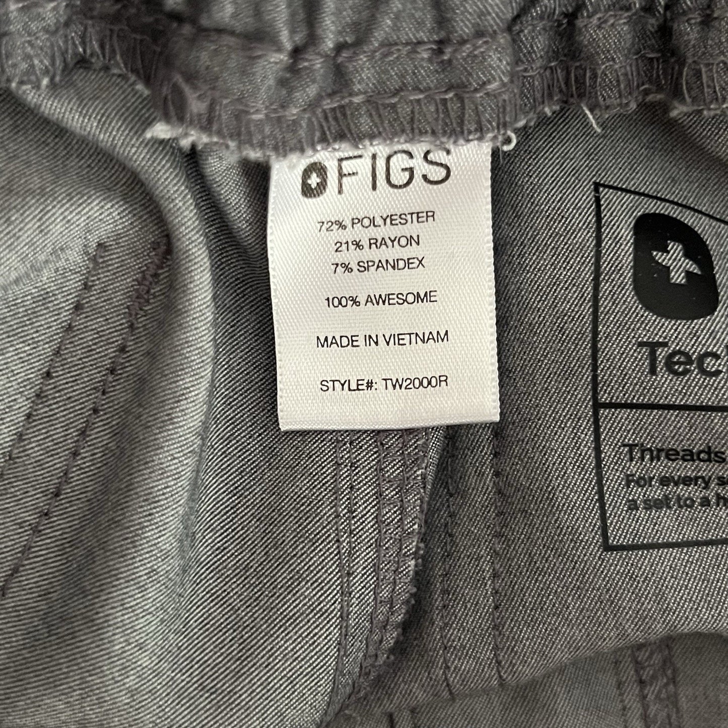 FIGS Yola Women’s Granite Size XS Scrub Pants #tw2000r